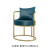 北欧风の軽さのお荷物沢な1人挂けソファ现代简単な小戸型布芸椅子カフウェルクテディー。アメリカ式虎椅子と寝室のネトの赤い椅子のダンベルチェア（孔雀藍）＋円卓（雅士白高60径60）