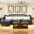 ルーテティナのアメリカ式ソファの丸太の転换角の欧风の布のソファは简单に客间の家具の优良品质の皮の1+2+右のグフを组み合わせます。