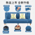 ソファベッドの2つのリビングルームの小型タイプの折り畳み式の賃貸住宅の経済型寝室の怠け者ドレーピューファー心の青い-木綿麻布2-3人席(1.5 m)は抱き枕を持たない
